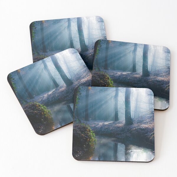 Item preview, Winter lights and a frosty little river designed and sold by hugobraun.