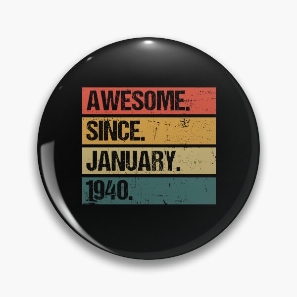 Item preview, 82nd Birthday Gift: Awesome Since January 1940, Retro 1940 January Birthday designed and sold by AMINE  ★★★★★.