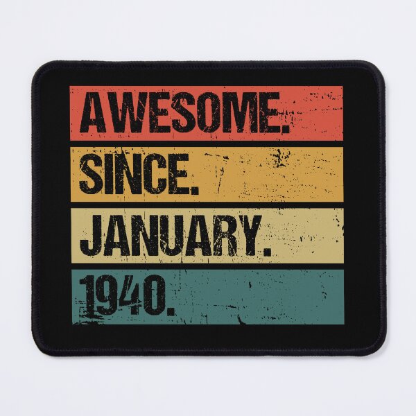 Item preview, 82nd Birthday Gift: Awesome Since January 1940, Retro 1940 January Birthday designed and sold by AMINE ★★★★★.