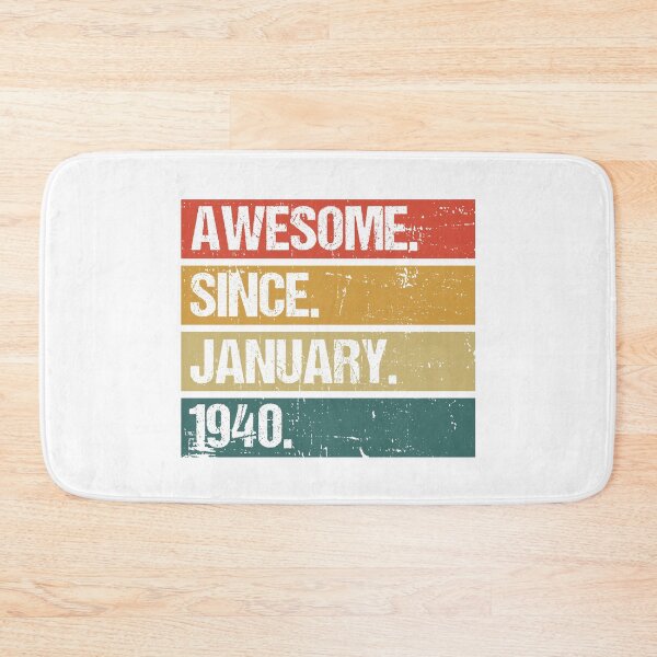 Item preview, 82nd Birthday Gift: Awesome Since January 1940, Retro 1940 January Birthday designed and sold by AMINE  ★★★★★.