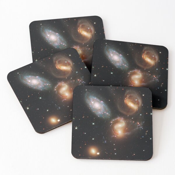 Item preview, Hickson Compact Group 92 (NGC 7317, NGC 7318A, NGC 7318B, NGC 7319, NGC 7320) - Galactic wreckage in Stephan's Quintet (constellation of Pegasus) designed and sold by Raureif.