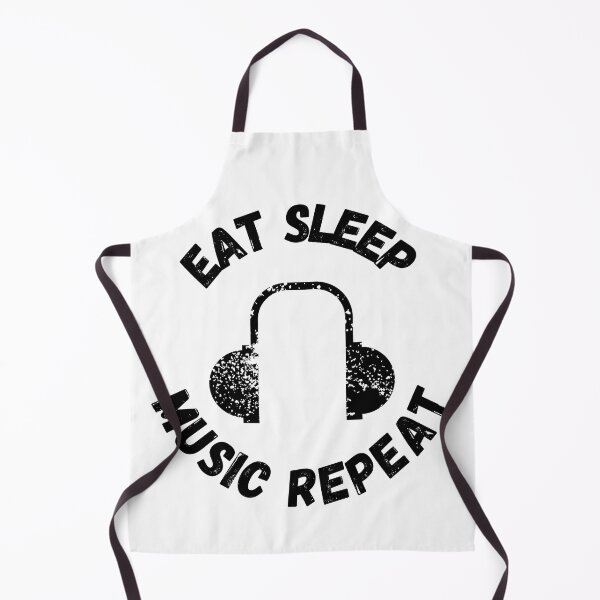 Item preview, Eat Sleep Music Repeat Headphones Distressed Grunge Effect designed and sold by LuckyKermit.
