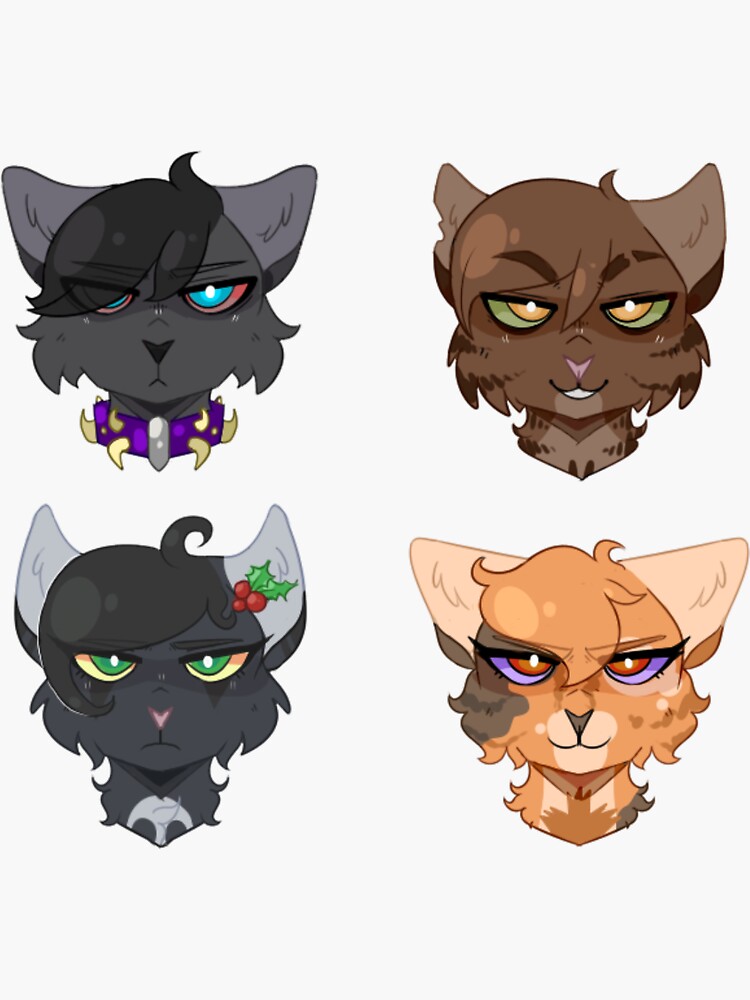 Cute Warrior Cats Sticker set