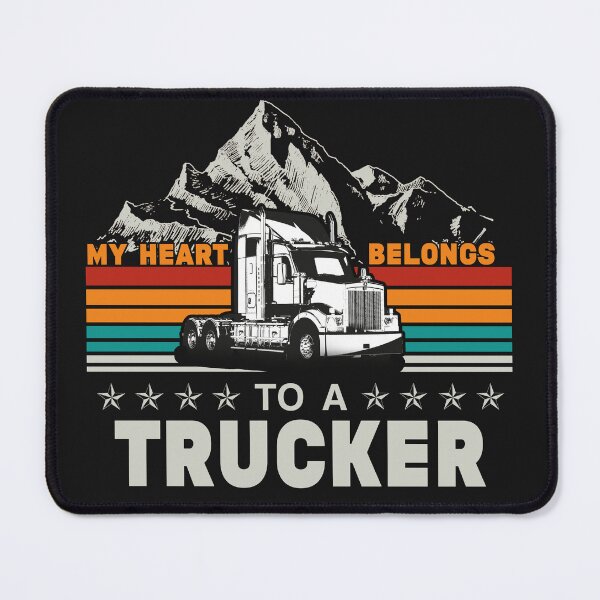 Item preview, My Heart belongs to a Trucker - trucker gifts ideas for valentine's day designed and sold by Desibeau.