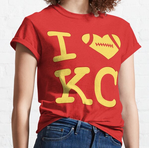 KC Football Heart TShirt – GlitterTees