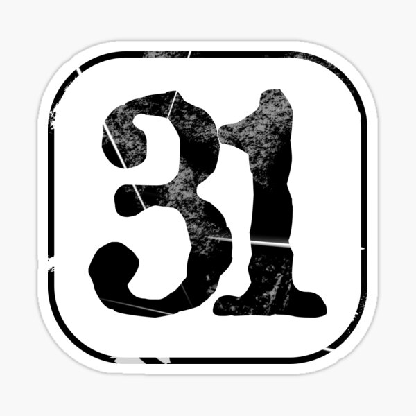 Classic Retro 31 Vintage Racing Car Number Boxed Sticker By