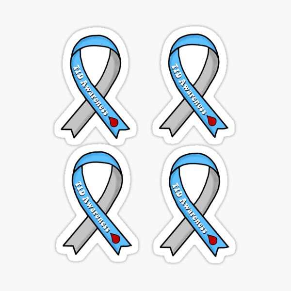 Diabetes Awareness Ribbons (Blue/Gray) Pack of 10 - Celebrate Prints