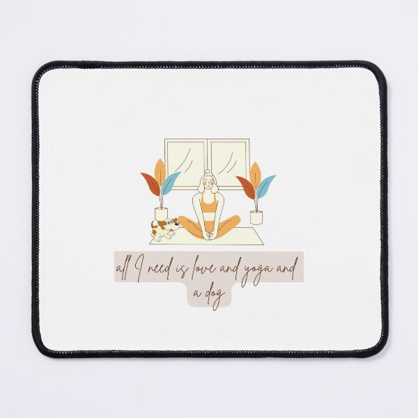 Item preview, all i need is love and yoga and a dog 2022 designed and sold by KhaledDesign11.