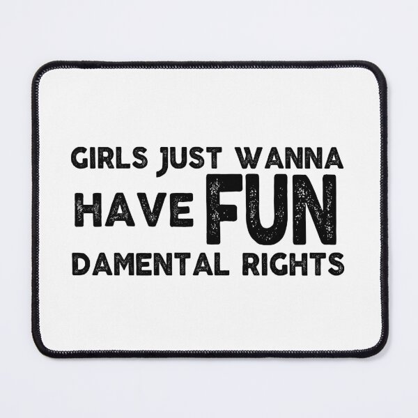 Item preview, inspiration feminist Girls Just Wanna Have Fundamental Rights feminism gift for her Funny sarcastic Rude Offensive saying, designed and sold by joygift369.