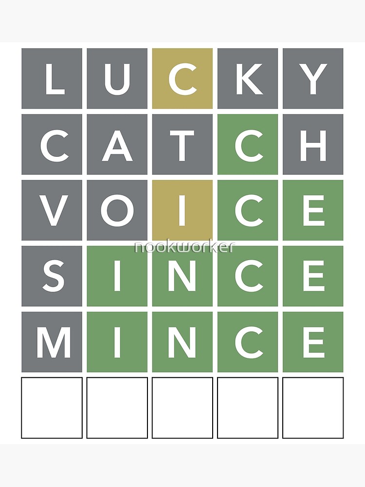 "Wordle Puzzle Game You got the Right Answer" Art Print by nookworker