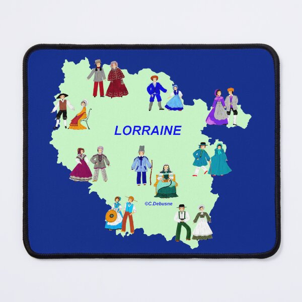 Item preview, Map of Lorraine and its costumes designed and sold by Catherine Debusne.
