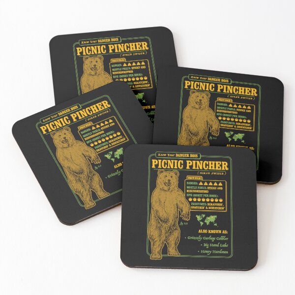 Item preview, Funny Bear Fact File - Picnic Pincher, Grizzly Bear designed and sold by Yipptee Shirts.