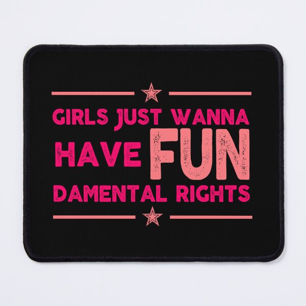 Item preview, funny inspiration feminist Girls Just Wanna Have Fundamental Rights feminism gift for her Funny sarcastic Rude Offensive saying, designed and sold by joygift369.