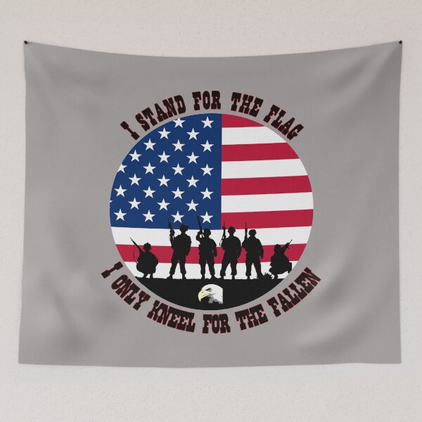Item preview, I Stand For The Flag - I Only Kneel For The Fallen  designed and sold by Edpod.