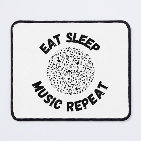 Item preview, Eat Sleep Music Repeat Notes Circle designed and sold by LuckyKermit.