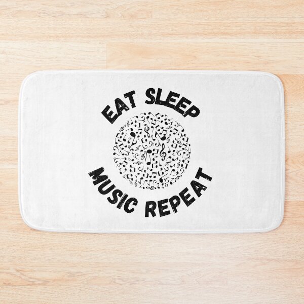 Item preview, Eat Sleep Music Repeat Notes Circle designed and sold by LuckyKermit.