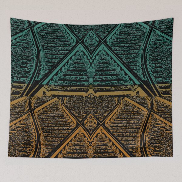 Item preview, FUNNY PATTERN WITH ABSTRACT GEOMETRIC LINES OF RAILROAD TRACKS - UNIQUE COLLECTION OF RAILROAD ART PATTERNS (N°2). designed and sold by Ralek.