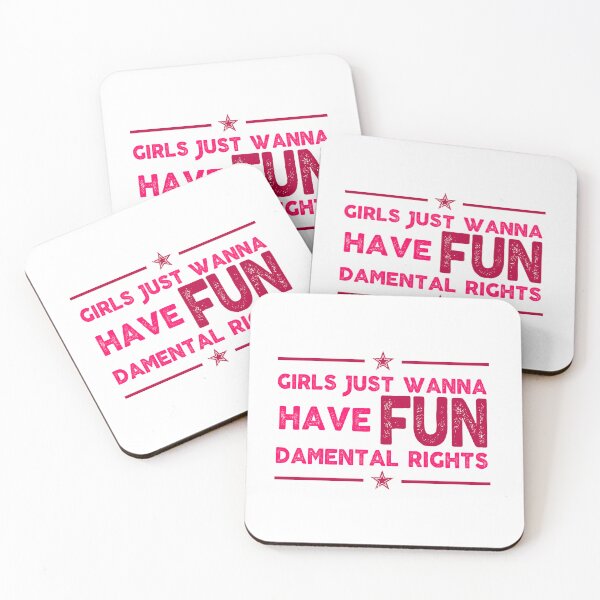 Item preview, funny inspiration feminist Girls Just Wanna Have Fundamental Rights feminism gift for her Funny sarcastic Rude Offensive saying, designed and sold by joygift369.