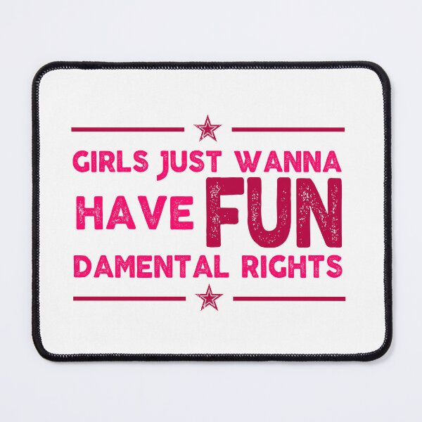 Item preview, funny inspiration feminist Girls Just Wanna Have Fundamental Rights feminism gift for her Funny sarcastic Rude Offensive saying, designed and sold by joygift369.