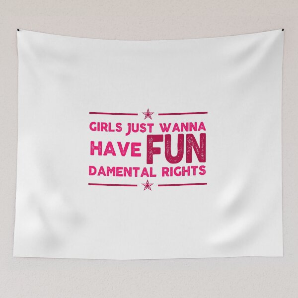 Item preview, funny inspiration feminist Girls Just Wanna Have Fundamental Rights feminism gift for her Funny sarcastic Rude Offensive saying, designed and sold by joygift369.