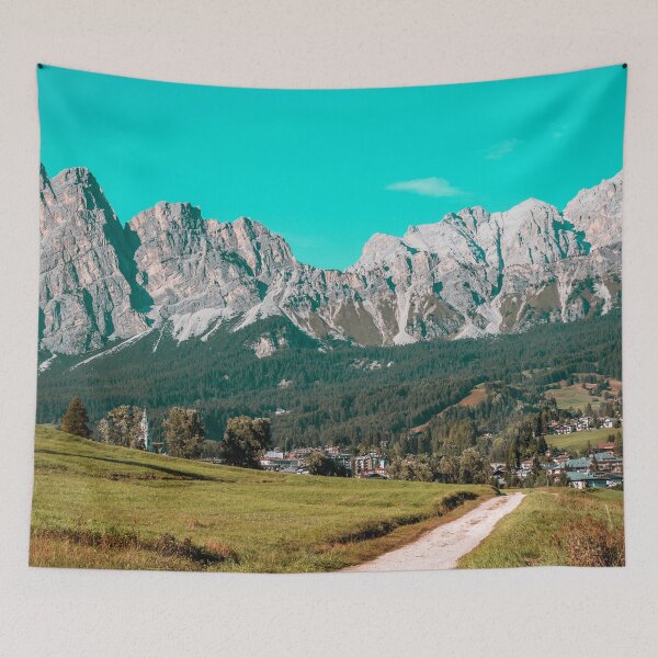 Item preview, Stunning view of a town in the Dolomites designed and sold by Slalon85.