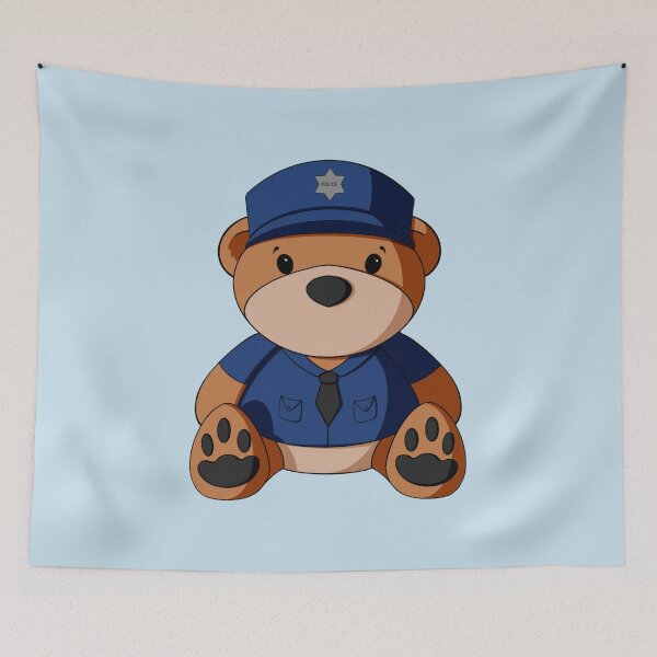 Item preview, Police Teddy Bear designed and sold by Alisha Ober Designs.