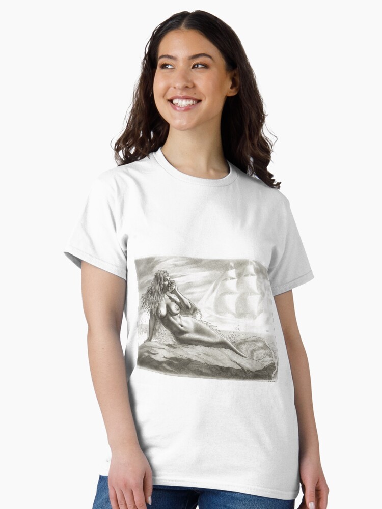 Imagen 1 de 7, Camiseta clásica con la obra Oceano de los sueños de la Sirena, diseñada y vendida por jairovalverde.