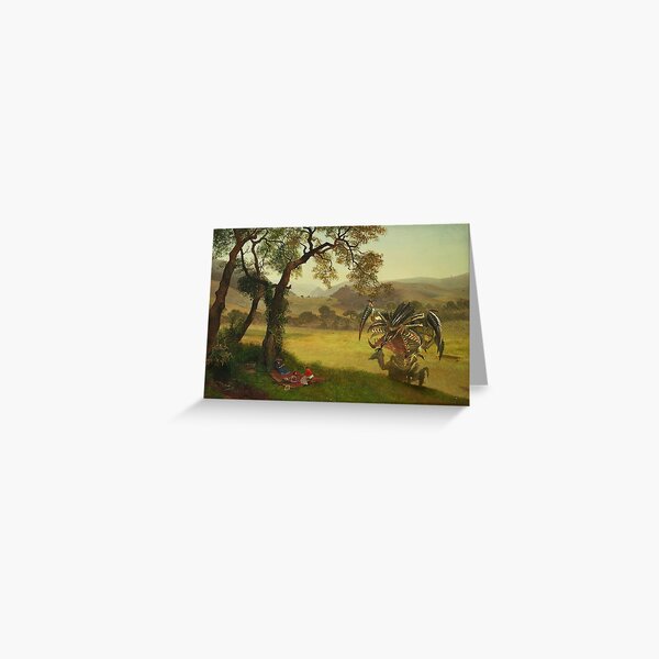 Camping with Tyranids Greeting Card