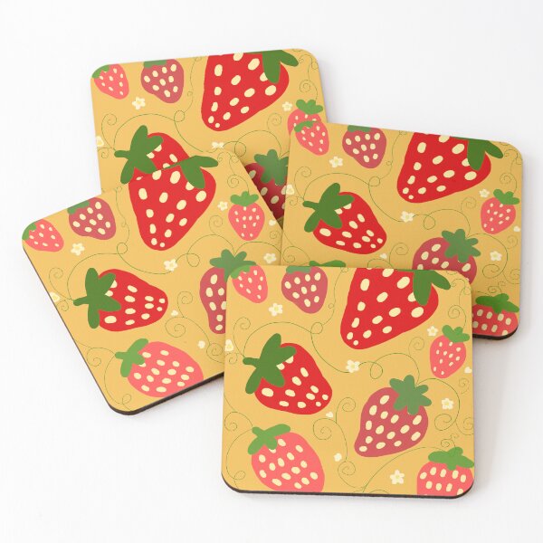 Item preview, Strawberries and flowers designed and sold by graetzart.
