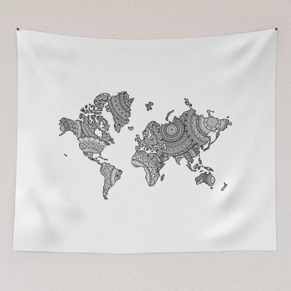 Item preview, World mandala map designed and sold by Camilla Løschbrandt.