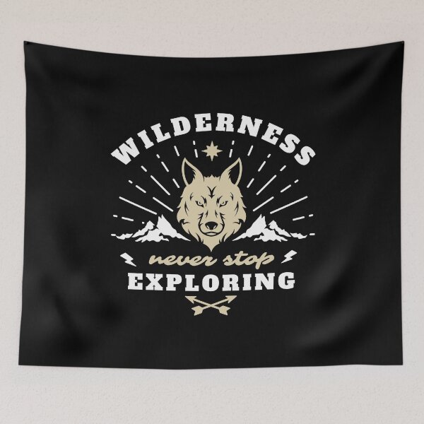 Item preview, Wilderness Never Stop Exploring Cool Adventure Camping Hiker Gift designed and sold by uranus-art.