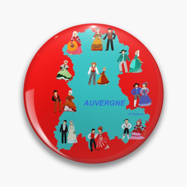 Item preview, Map of AUVERGNE and its costumes designed and sold by Catherine Debusne.