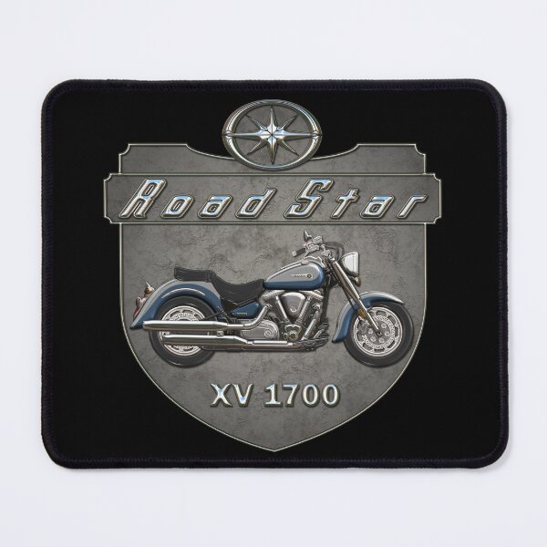 Item preview, Concrete Shield Road Star XV1700 Blue Silver designed and sold by KlaraBubble.