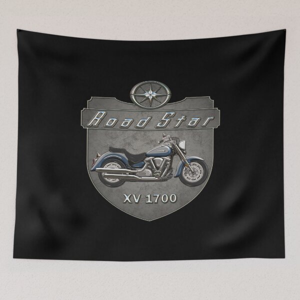Item preview, Concrete Shield Road Star XV1700 Blue Silver designed and sold by KlaraBubble.