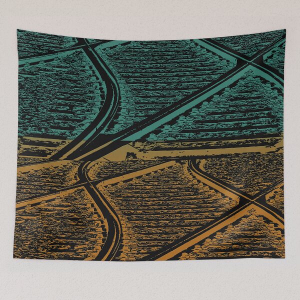 Item preview,  FUNNY PATTERN WITH ABSTRACT GEOMETRIC LINES OF RAILROAD TRACKS - UNIQUE COLLECTION OF RAILROAD ART PATTERNS (N°1). designed and sold by Ralek.