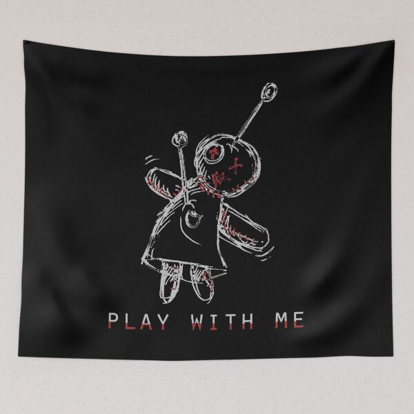 Item preview, Voodoo Doll Sketch | Play With Me | on black designed and sold by bettiena.