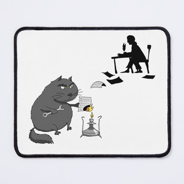 Item preview, Manuscripts don't burn - The Master & Cat Behemoth - Funny Mikhail Bulgakov "The Master and Margarita" Gift designed and sold by r-silver.