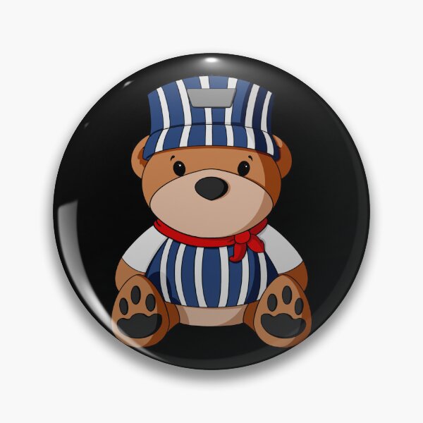 Item preview, Train Conductor Teddy Bear designed and sold by Alisha Ober Designs.