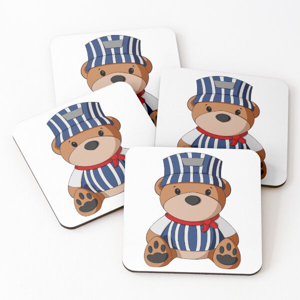 Item preview, Train Conductor Teddy Bear designed and sold by Alisha Ober Designs.