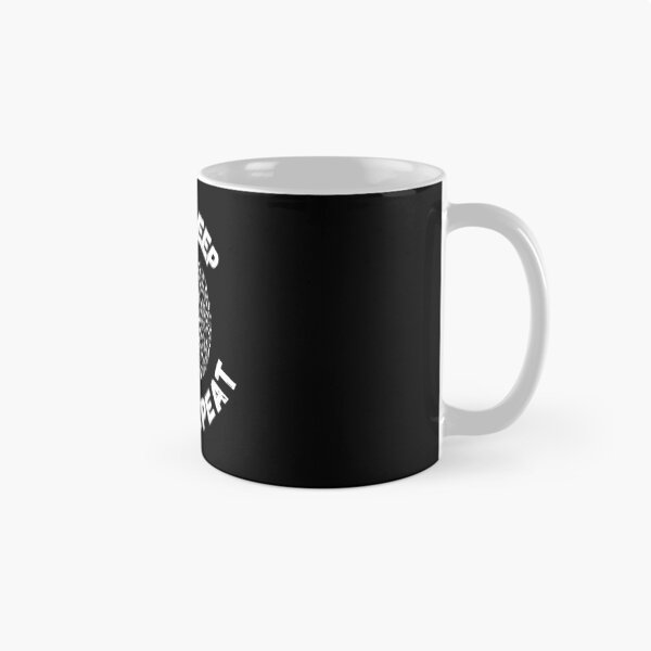 Item preview, Eat Sleep Music Repeat Notes Circle In Black designed and sold by LuckyKermit.