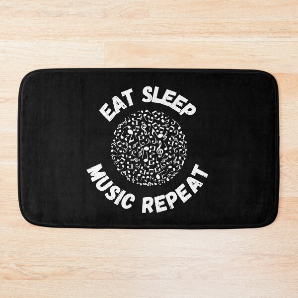 Item preview, Eat Sleep Music Repeat Notes Circle In Black designed and sold by LuckyKermit.