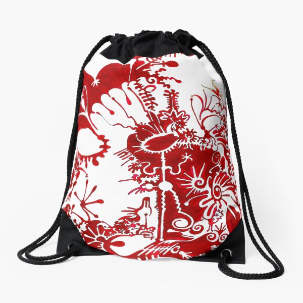 This is a red dream Drawstring Bag