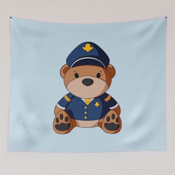 Item preview, Male Pilot Teddy Bear designed and sold by Alisha Ober Designs.