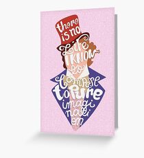 Willy Wonka And The Chocolate Factory Inspired Typography Greeting Card