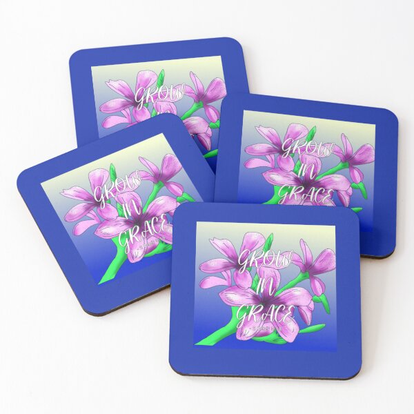 Item preview, Grow in Grace Christian Faith Bible Verse Hibiscus Flower Design designed and sold by UpwardSpin.