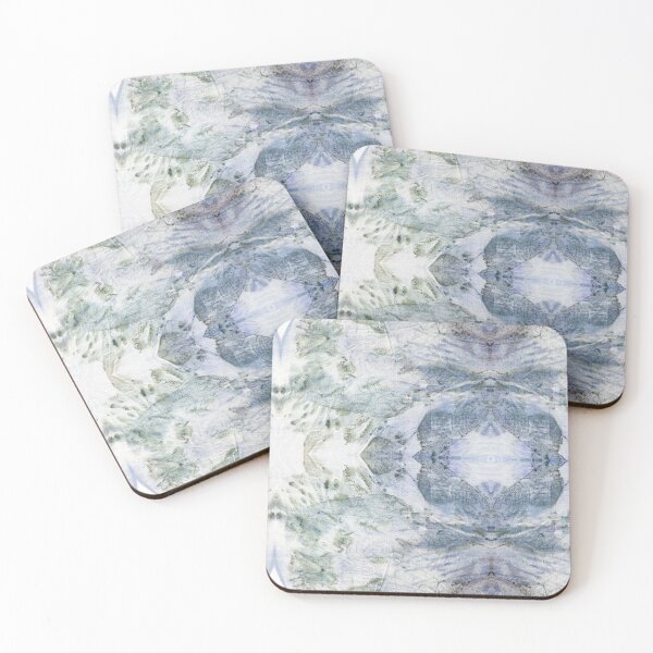 Aperçu de l'œuvre Eucalyptus Fairy, Fynbos et Blackberry Leaf Eco Print Bleu Vert créée et vendue par SpiritGifts.