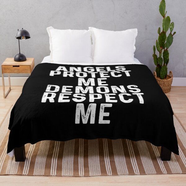 Item preview, Angels protect me demons respect me designed and sold by MachioCooran.