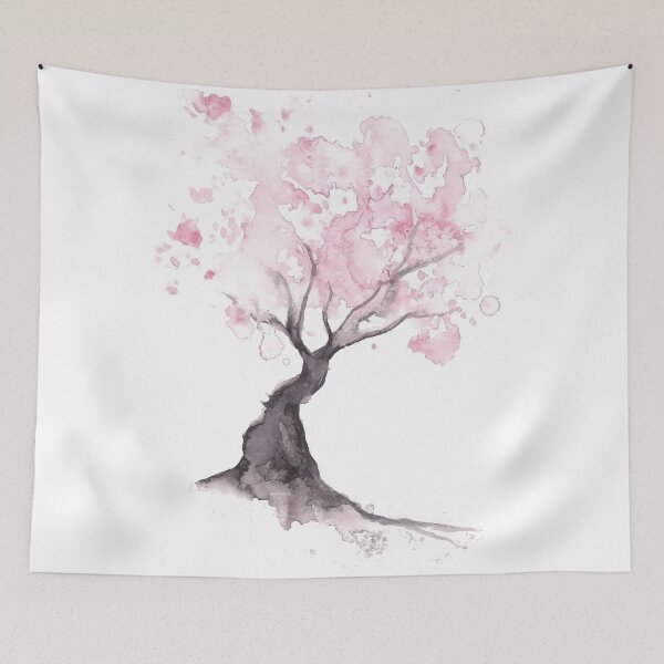 Item preview, Cherry Blossom AKA Sakura Watercolor Painting designed and sold by supnups.