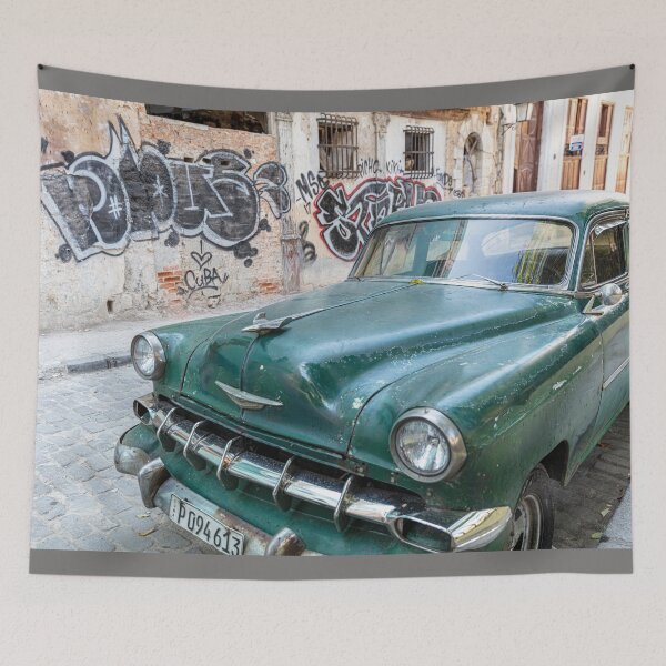 Item preview, Classic Green Car In Old Havana Cuba  designed and sold by Paul Thompson Photography.