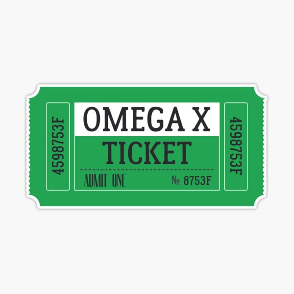 Omega X Ticket Sticker